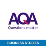 AQA logo with "Questions matter" tagline and Business Studies subject banner – OA Level Professionals