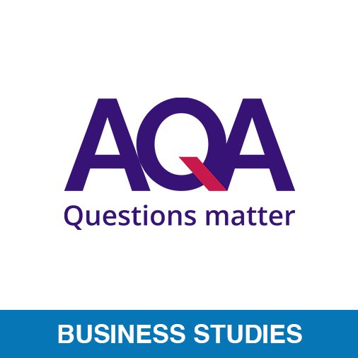 AQA logo with "Questions matter" tagline and Business Studies subject banner – OA Level Professionals
