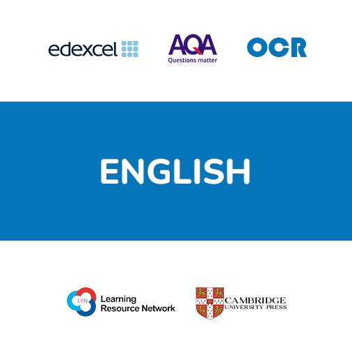 English subject banner with Edexcel, AQA, OCR, LRN and Cambridge logos – OA Level Professionals