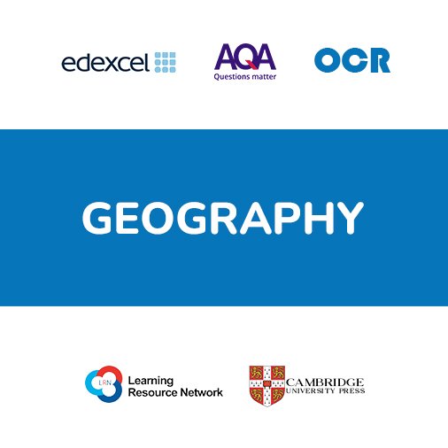 Geography subject banner with Edexcel, AQA, OCR, LRN and Cambridge logos – OA Level Professionals