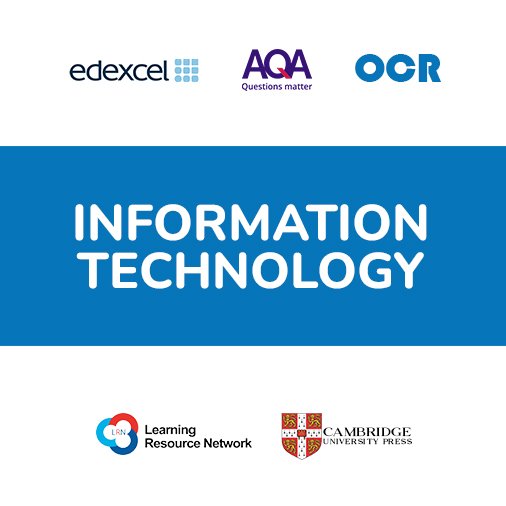 Information Technology subject banner with Edexcel, AQA, OCR, LRN and Cambridge logos – OA Level Professionals