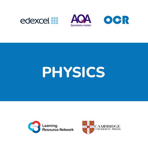 Physics subject banner with Edexcel, AQA, OCR, LRN and Cambridge logos – OA Level Professionals