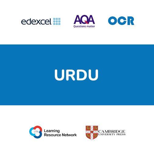 Urdu subject banner with Edexcel, AQA, OCR, LRN and Cambridge logos – OA Level Professionals