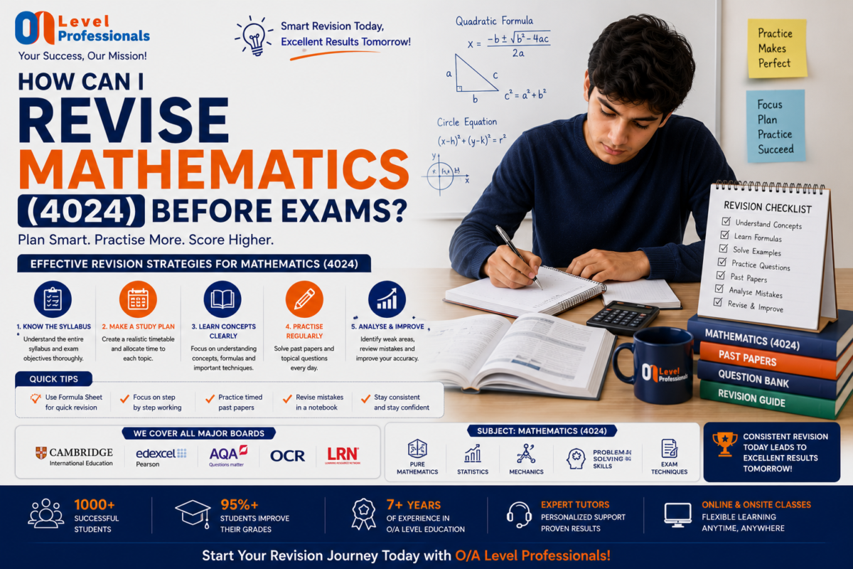 Mathematics (4024) Exam Revision Guide | O/A Level Professionals