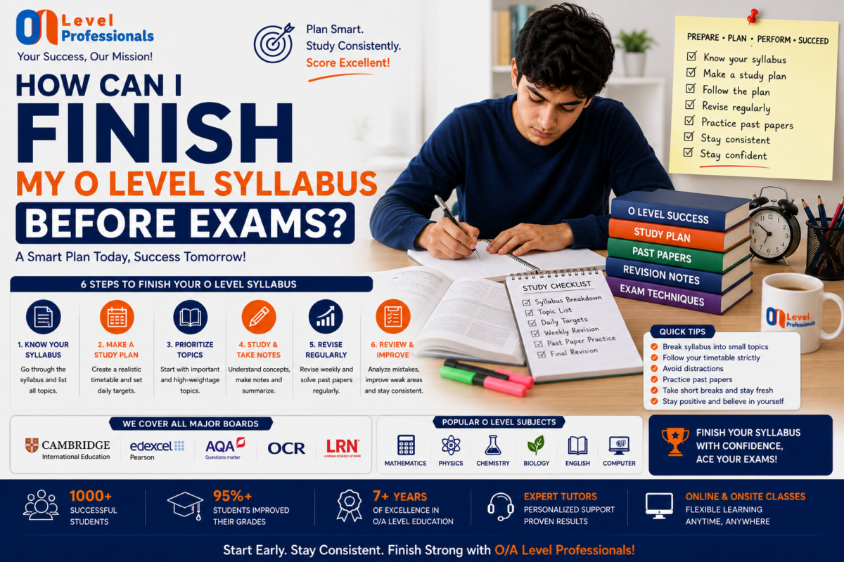 O Level Syllabus Completion Guide Before Exams | O/A Level Professionals