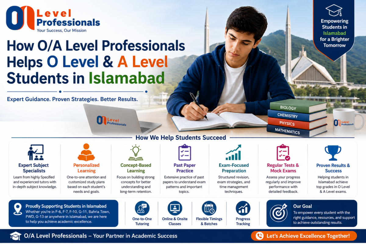 How O/A Level Professionals Helps O Level & A Level Students in Islamabad | Expert Academic Support