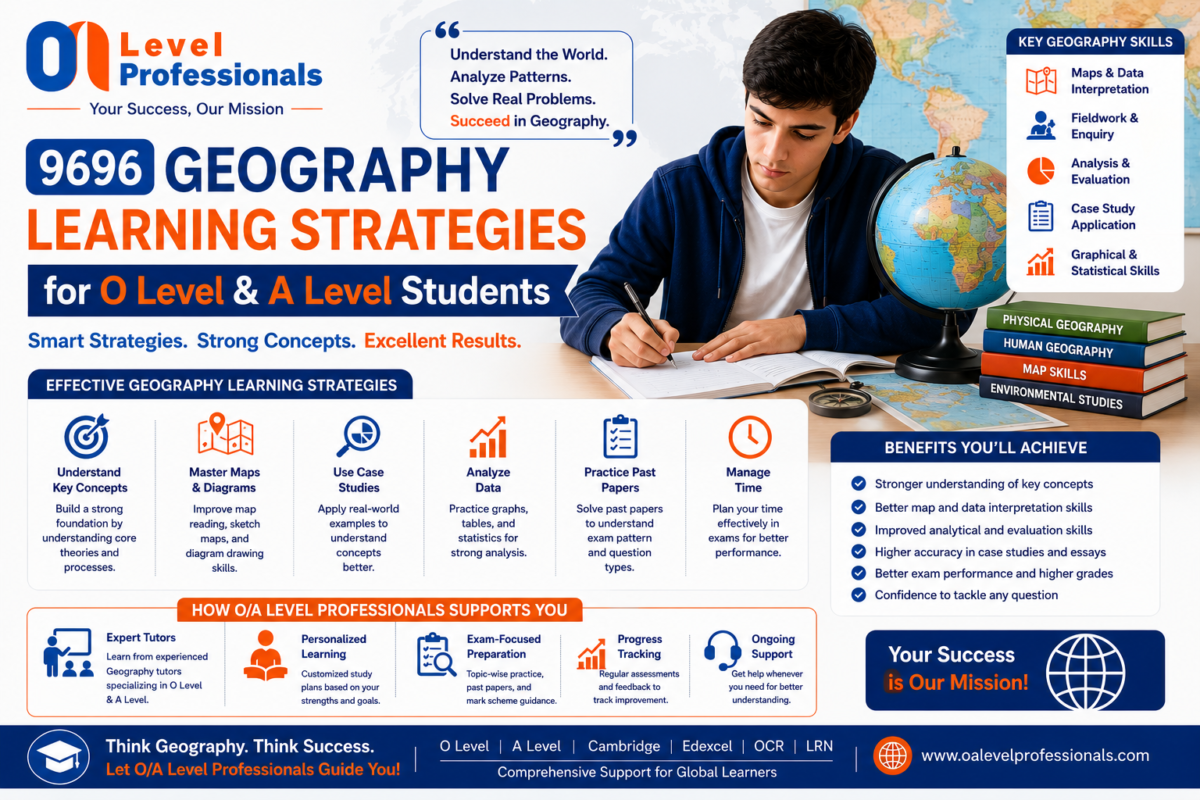 9696 Geography Learning Strategies for O Level & A Level Students | O/A Level Professionals