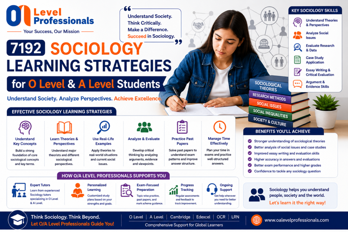 7192 Sociology Learning Strategies for O Level & A Level Students | O/A Level Professionals