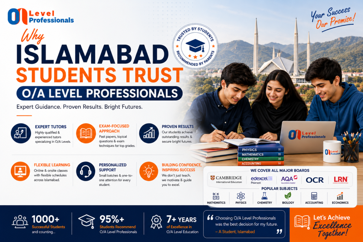 Why Islamabad Students Trust O/A Level Professionals | Expert O & A Level Tuition