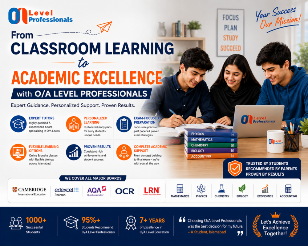 From Classroom Learning to Academic Excellence with O/A Level Professionals