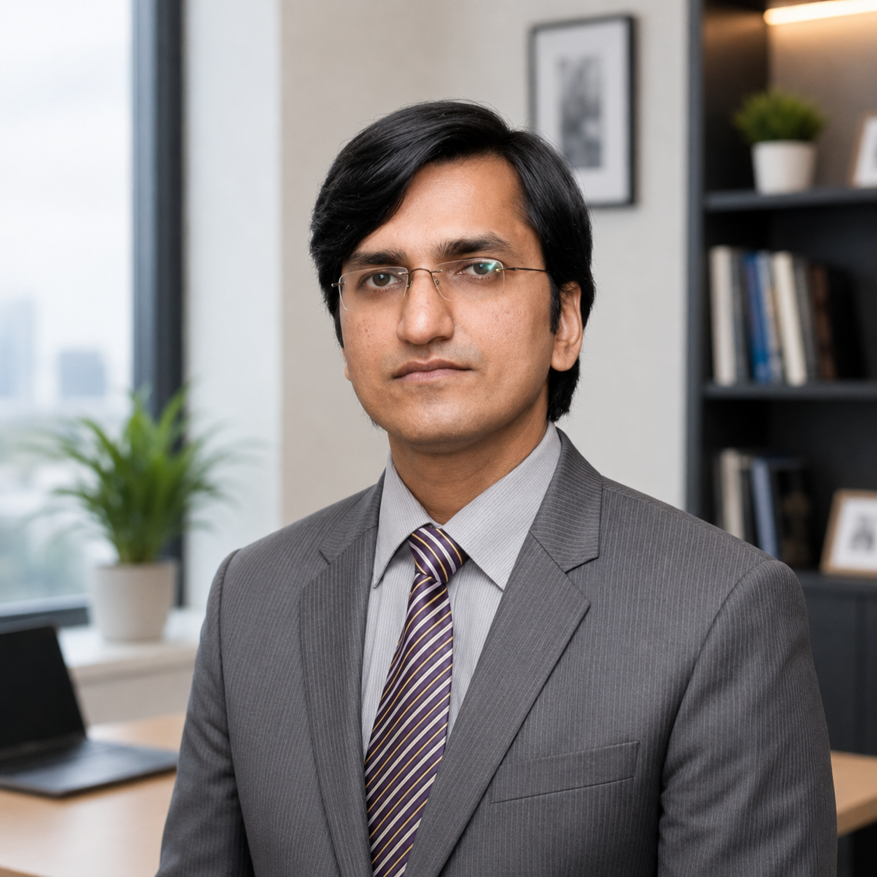Cambridge certified Chemistry teacher Muhammad Adnan Mukhtar smiling in office – OA Level Professionals